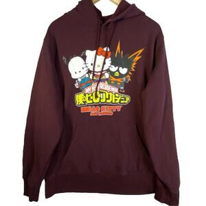 Hello‎ Kitty My Hero Academia Hoodie Adult L Super Hero Kidcore Anime Streetwear